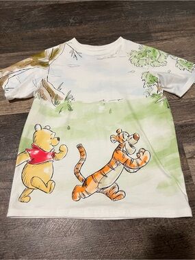 Disney Winnie the Pooh & Tigger Short Sleeve Tee - White, Green, Orange